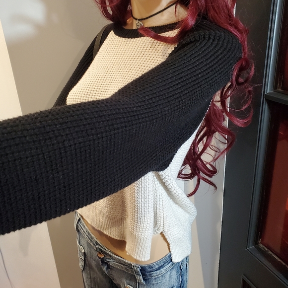 F21 Knit Baseball Shirt Sweater Top - Picture 3 of 6